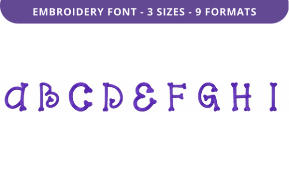 Curves and Bones Font Uppercase a to I