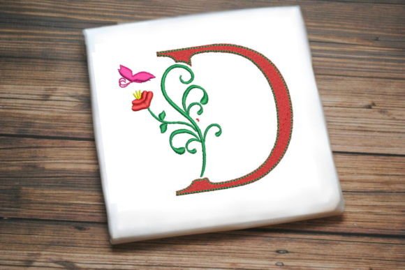 Floral Letter D with Butterfly Embroidery Review