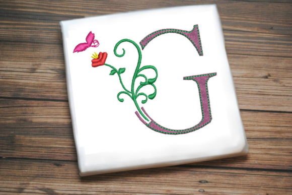 Floral Letter G with Butterfly Embroidery Review