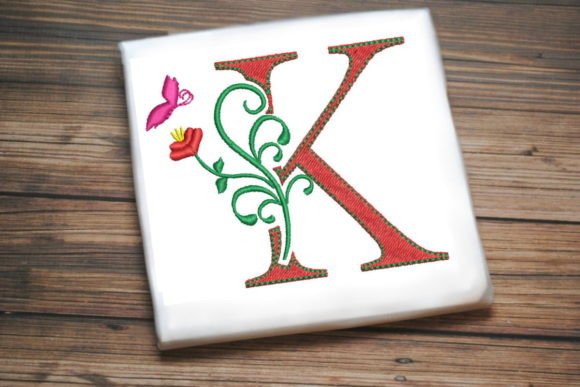 Floral Letter K with Butterfly Embroidery Review