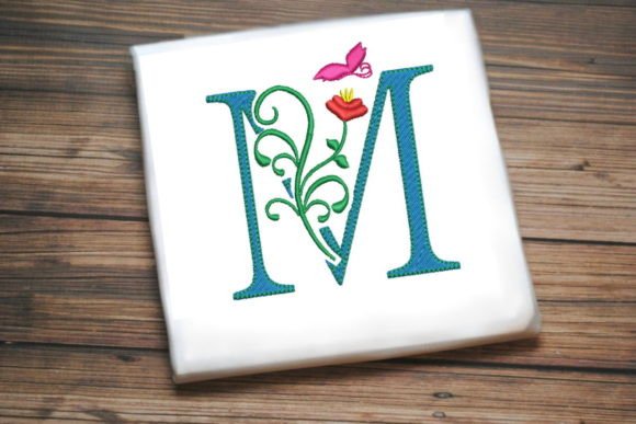 Floral Letter M with Butterfly Embroidery Review
