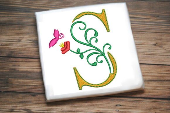 Floral Letter S with Butterfly Embroidery Review