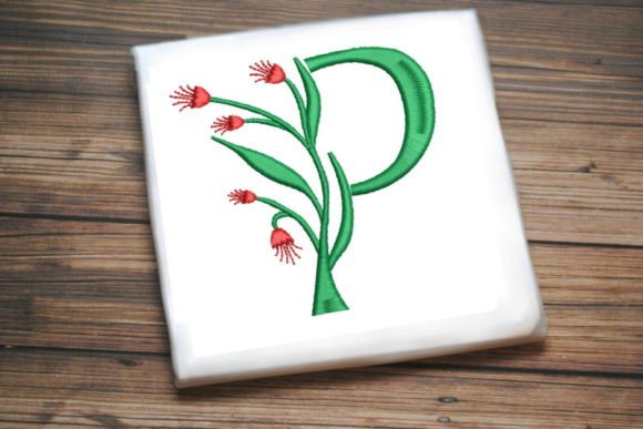 Floral Monogram Letter P