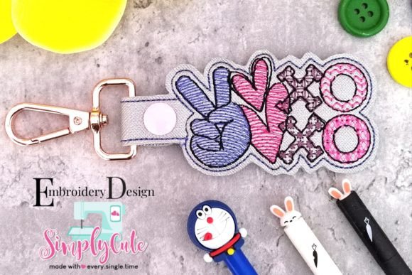 ITH Keychain Peace Love XOXO Valentine