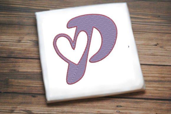 Letter P with Beautiful Heart Embroidery Review