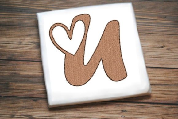 Letter U with Beautiful Heart Embroidery Review