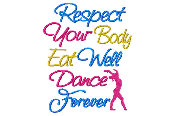 Respect Your Body Embroidery Design