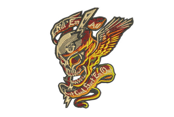 Skeleton Embroidery Design