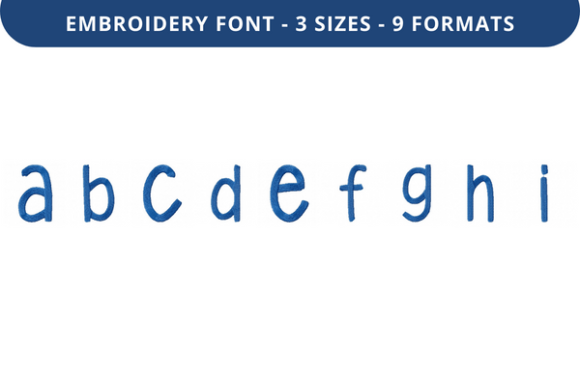 Sunny Box Font Lowercase a to I Review for Seasonal Embroidery