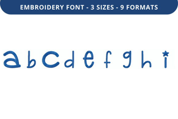 Troofles Font Lowercase a to I Review for Seasonal Embroidery