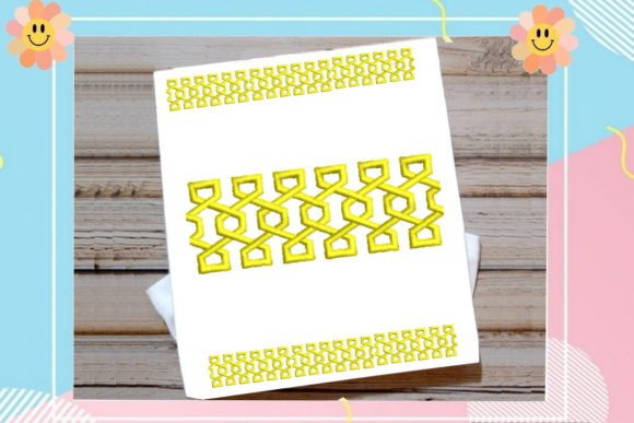 Yellow Geometric Border